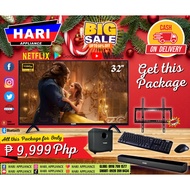 HARI TV 32inch Smart Android 9 w/ Hari Boombastic w/ Subwoofer & Hari Wireless Keyboard & Mouse