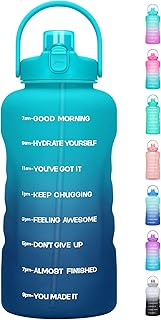 HydroPal 1 Gallon Water Bottles with Straw, 128 oz Water Bottle BPA Free Innovative 2-IN-1 Lid Gym B
