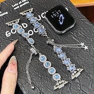 Bling Diamond Blue Watch Strap For Huawei Watch Fit 4 Strap Huawei Watch Fit 4 Pro Strap Huawei Watc