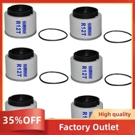 6 Pcs R12T / Water Separator Filter elements for Racor 140R 120AT S3240 NPT ZG1/4-19 Automotive Part