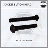 Black Steel 10.9 Bolt Button L M12 X 45 (Socket Button Head) M12x45 / 12x45 Black Button 12 x 45