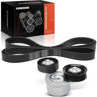 A-Premium Engine Serpentine Belt Drive Kit with Tensioner Compatible with Jeep KJ Series 2002-2006 L