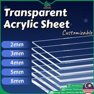 Transparent Acrylic Board Perspect Papan Acrylic A2/A3/A4/A5 Gloss Acrylic Sheet Acrylic Mirror Welc