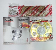 โซ่สเตอร์ R15-รุ่นแรก/MSLAZ ทอง 15-45 OSAKI ขายเป็นชุด