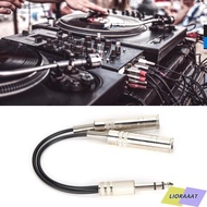 LIORAAAT Breakout Splitter Cable, Shielding Male to 2 Female 6.35mm Male to 2 6.35mm Female, Electri