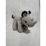 Authentic Singapore Zoo Rhinoceros Beanie Plush Soft Toy