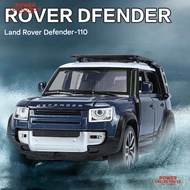 Land Rover Defender 110 Alloy Diecast Model Car - 1:32 Scale Blue SUV Replica with 6 Openable Doors,
