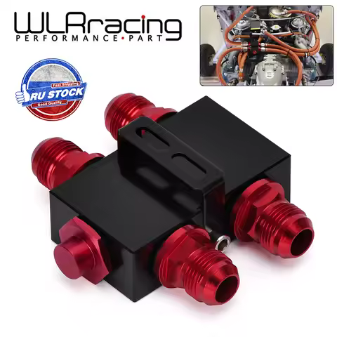 WLR RACING - Oil Filter Sandwich Adaptor With In- Line Oil Thermostat AN10 fitting Oil Sandwich Adap