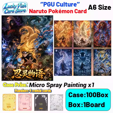 Wholesale 2026 New PGU Creative Studio Naruto Card A6 Size Acrylic Board Color Paper Anime Hobby Gif