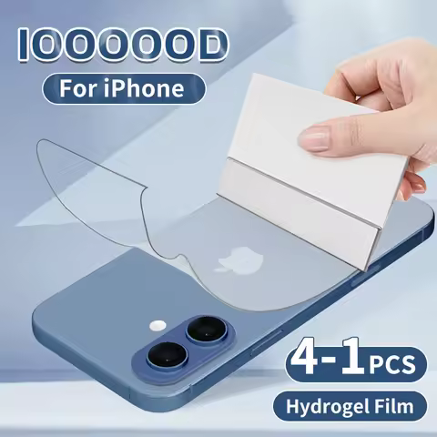 4-1Pcs Back Hydrogel Film For iPhone 17 Pro Max Soft Clear Screen Protector For iPhone 17 Air HD Pho