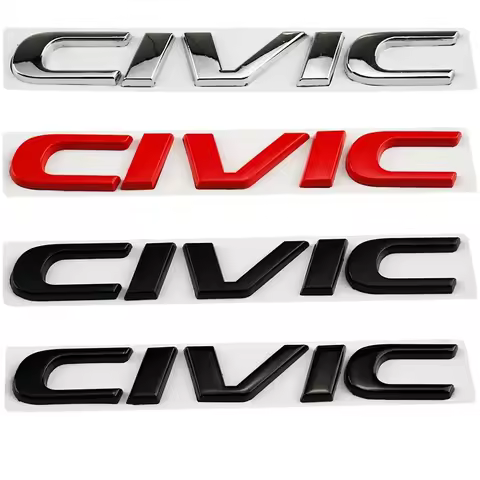 Metal 3D Car Stickers Side Fender Badge Rear Trunk Emblem Decal Styling for Honda CIVIC Logo 10th 11