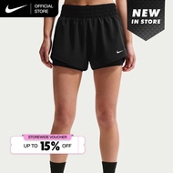 Nike One Dri-FIT Celana Pendek Wanita Mid-Rise 3" 2-in-1 - Black [DX6013-013]