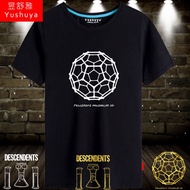 Chemical Science Industrial Football Structure Fullerene Carbon C60 Molecular Short-Sleeved t-Shirt 