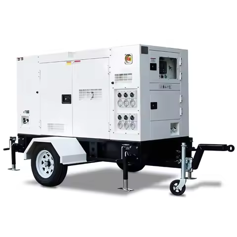 Trailer Type 30-200KW Diesel Wind / Solar Generator Set 25KVA Portable Silent Petrol/diesel 3 Phase