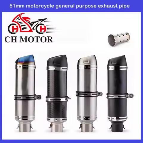 CH MOTOR 51mm Motorcycle Exhaust Muffler Escapes Para Motos for Z1000 Z900 GSR600 FZ6N R1 R6 R3 high
