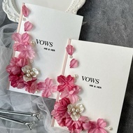 Wedding Vow Card Vow Book Purple Blue Vow Manifesto Book Engagement Simple Niche High-End Resignatio