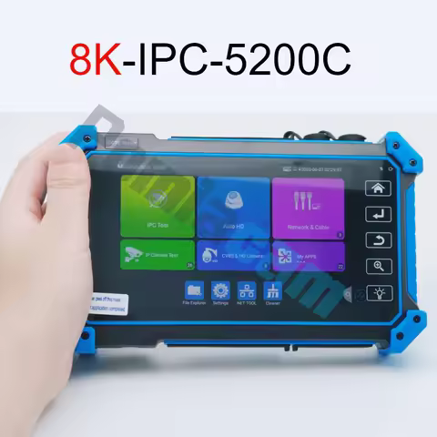 IPC-5200CPlus 8K H.265/H.264 IP Camera Tester 5.4"Screen 6-in-1 IP/AHD/CVI/TVI/SDI/Analog,HDMI/VGA I