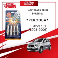 Perodua Myvi 1.3 (2005-2006) (BKR6E-11) NGK Spark Plug Set 100% Original