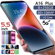 Handphone A16 Plus Smartphone 8+256GB Phone Murah 5.5inch Cellphone Android Mobile Phone