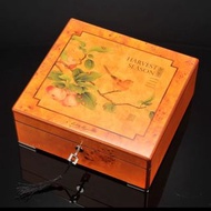 高級帶鎖首飾盒 歐式鋼琴烤漆 瑪珀樹榴木質 雙層首飾盒 珠寶文玩收藏收納盒