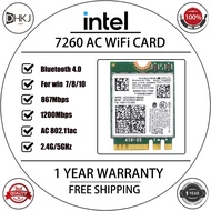 Intel 7260NGW 7260ac 7260 ac 2.4/5G BT4.0 FRU 04X6007 WiFi card For Thinkpad X250 x240 x240s x230s t