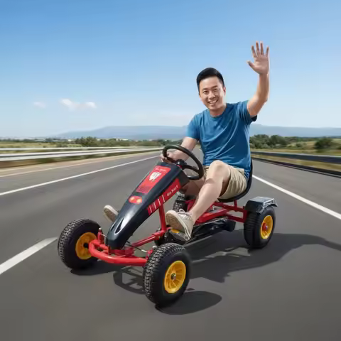 Mold steel frame single rider kart family entertainment children over 8 years old adult pedal kart