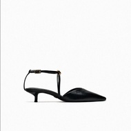 MTVE ZARA New Women's Shoes Sling Black High Heels Stiletto Heel Pointed Toe Kitten Heel Mules Shoes