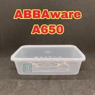 TAPAU - 650 Rectangular Plastic Food Container [ 50sets ] ABBA A650