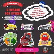 Among Us Name Sticker
