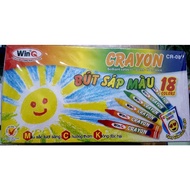 Win Q 18-color wax crayons