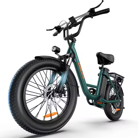 URLIFE 20"*3.0 Fat Tire Electric Bike for Adults, 28MPH 48V, 80-Mile, 7-Speed & Suspension, Adjustab