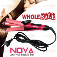 💥MURAH💥IRON RAMBUT/ PELURUS RAMBUT/ 2 in 1 Hair Iron Beauty Set Straightener Curler