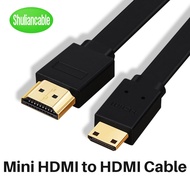 Kabel HDMI Mini Kecepatan Tinggi Datar 1M 1.5M 2M 3M 5M 4K 3D 1080P untuk Monitor Kamera Proyektor Notebook TV