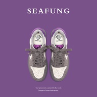 รองเท้าสเก็ตบอร์ดลายดาวสีตัดกันพื้นหนาใส่ช่วงฤดูใบไม้ผลิ @seafung ประเทศอังกฤษรองเท้าแฟชั่นลำลองกีฬาข้อต่ำแมทช์ลุคง่ายสำหรับผู้หญิง