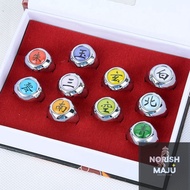 FQeventWearing Ninja Naruto Uchiha Itachi Ring Akatsuki Member Zhu Ring Cosplay Stage Property Colle