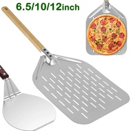 12inch Pizza Peel Aluminium Alloy Pizza Shovel with Handle Non-Stick Perforated Pizza Shovel Lightwe