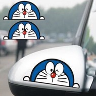…❤Doraemon Car Stickers Cartoon Rearview Mirror Stickers Eyebrow Sticker Door Waterproof Stickers Window Stickers