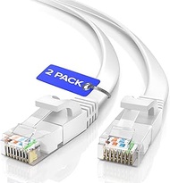 Maximm Cat 6 Ethernet Cable 25 ft Flat Wire, Internet Network LAN Cable Cord with RJ-45 Connectors -