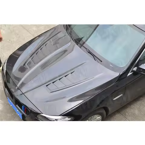 for BMW 5 Series F10 520i 525i 530i 535i 2012-2017 Carbon Fiber Front Engine Hood Bonnet Vent Cover 