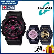 jam tangan perempuan 100% Original Baby G BA-110 Woman Resin strap Girl Dual display wanita Waterpro