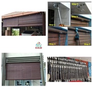 Bidai Kayu Outdoor Wooden Blinds Bidai Kayu Meranti Tahan Panas Tahan Hujan
