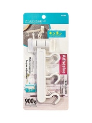Nhật Bản KM.665 Đa Năng Xoay Móc Dính Đôi Cần 6 Móc Giá Nhỏ Vật Dụng Nhà Bếp Sử Dụng Tại Nhà Chất Li
