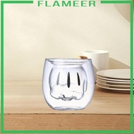 [Flameer] Double Walled Glass Cup Espresso Cup Girls Kids Adults Holiday