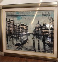 免運! 免運! 免運! 貝納德．畢費-威尼斯運河 BERNARD BUFFET Le Grand Canal de Venice 骨董 古董畫 父親節