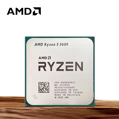 AMD Ryzen 5 5600 6-Core 12-Thread 3.5GHz Socket AM4 7NM L3=32M Processor R5 5600 65W DDR4 No Fan