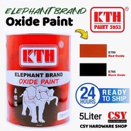 KTH Elephant Oxide Paint 5Liter / Cat Anti Karat / Cat Besi / Hitam mati / Merah Mati