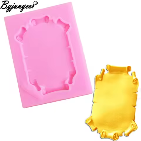 M2073 Frame Cake Border UV Resin Silicone Mold Fondant Chocolate Candy Lollipop Crystal Epoxy Soft C