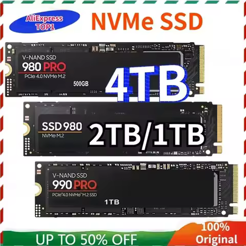 Internal M.2 NVMe SSD 980Pro PCIe Gen4.0 X4 TLC 3D NAND 1TB 2TB 4TB 2280 Gaming Drive For PS5 PC Lap
