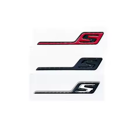 ABS S Badge Emblem Car Trunk Stickers For S E63S C63S GLC63S GLE63S GLS63S GTS GT43S GTR GT53 GT50 C