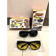 MATA Anti-Glare Glasses 1 Box Contains 2 Pairs Black Yellow Night View Glasses HD Vision Mivani Day 